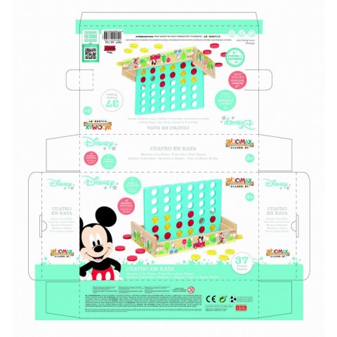 4 w Rzędzie Disney 25 x 16 x 15,5 cm (6 Sztuk) (37 Części)