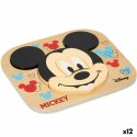 Drewniane Puzzle dla Dzieci Disney Mickey Mouse + 12 miesięcy 6 Części (12 Sztuk)