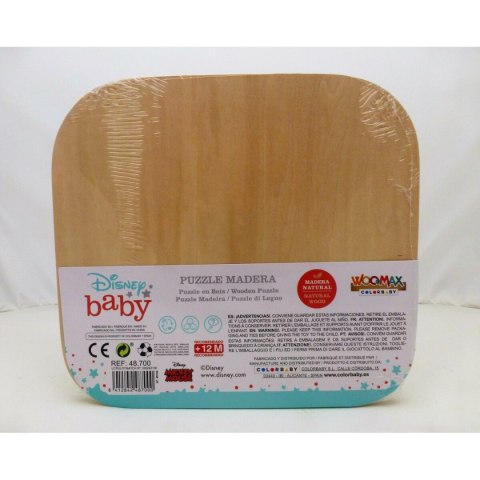 Drewniane Puzzle dla Dzieci Disney Mickey Mouse + 12 miesięcy 6 Części (12 Sztuk)