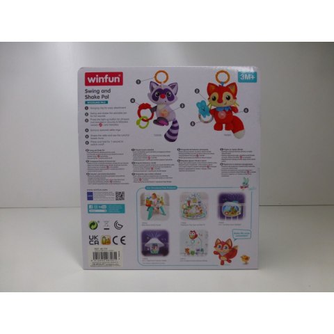 Grzechocząca przytulanka Winfun Szop pracz 14,5 x 20 x 9,5 cm (6 Sztuk)