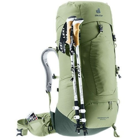Plecak turystyczny Deuter Aircontact Lite 45+10 SL Kolor Zielony Poliester 55 L