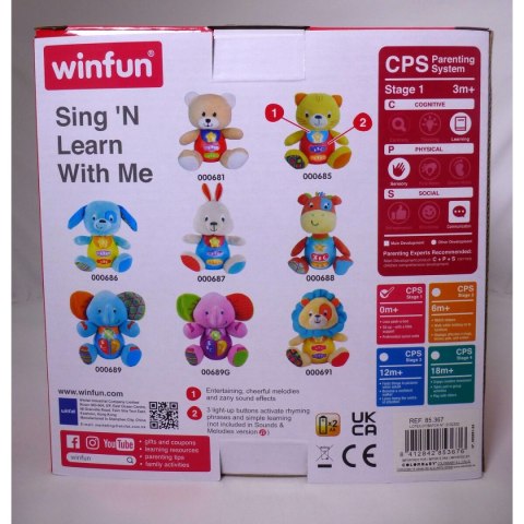 Pluszak wydający Dżwięk Winfun Lew 15 x 15 x 9 cm (6 Sztuk)