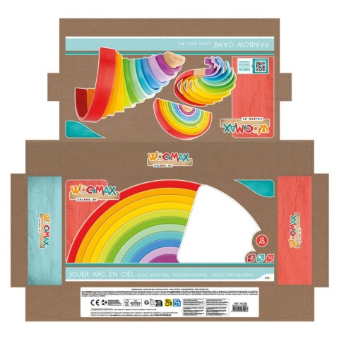 Drewniane Puzzle dla Dzieci Woomax Tęcza 11 Części 2 Sztuk