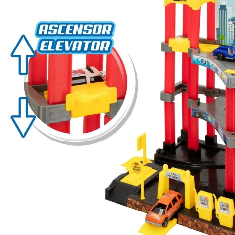 Garaż Parking z Samochodami Speed & Go 37 x 29 x 25 cm (4 Sztuk)