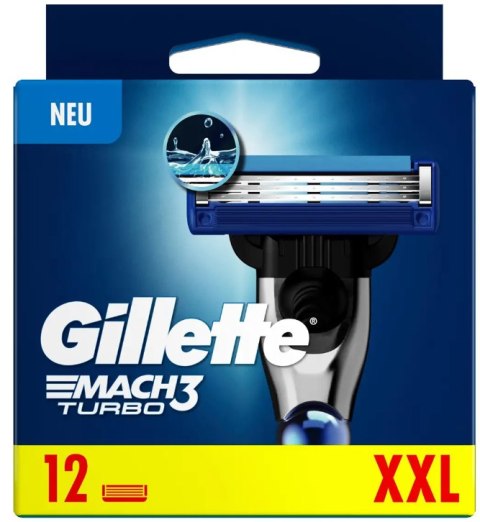 Gillette Mach3 Turbo Ostrza 12 szt.
