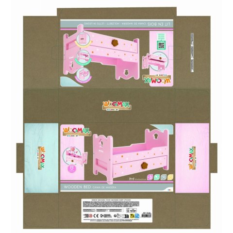 Łóżko Woomax Różowy 4 Sztuk 31 x 20 x 16 cm