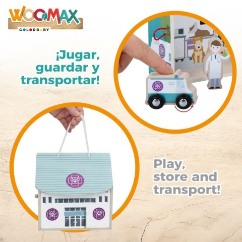 Playset Woomax Weterynarz 9 Części 4 Sztuk 19 x 18 x 19 cm