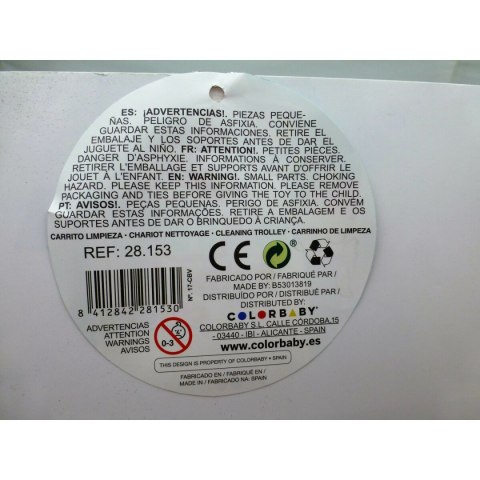 Wózek do Sprzątania z Akcesoriami Colorbaby 5 Części Zabawka 24,5 x 43,5 x 15 cm (20 Sztuk)