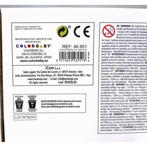 Bęben Bontempi Plastikowy 30,5 x 13,5 x 30,5 cm (4 Sztuk)