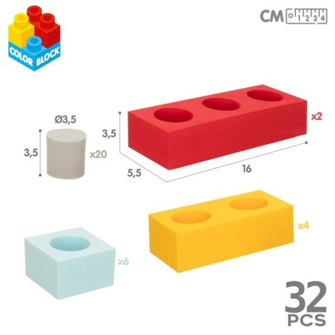 Bloki Konstrukcyjne Color Block 32 Części EVA (4 Sztuk)