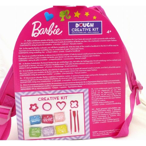 Kreatywna Zabawa z Plasteliną Barbie Fashion Plecak 14 Części 600 g