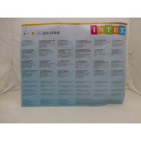 Kulki Intex FUN BALLZ 8 x 8 x 8 cm (6 Sztuk)