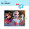 Puzzle dla dzieci Frozen Dwustronny 4 w 1 48 Części 35 x 1,5 x 25 cm (6 Sztuk)