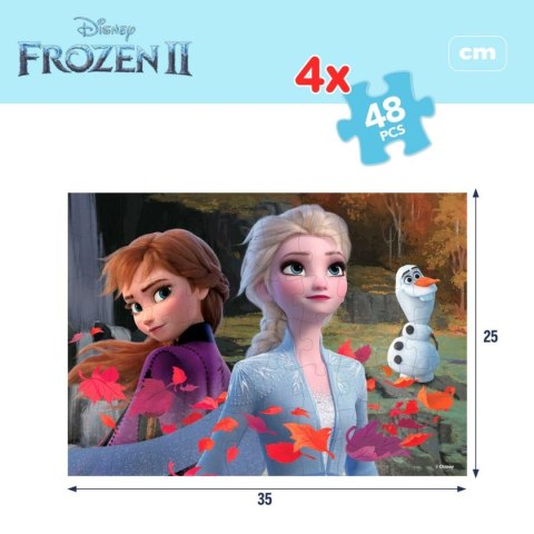 Puzzle dla dzieci Frozen Dwustronny 4 w 1 48 Części 35 x 1,5 x 25 cm (6 Sztuk)