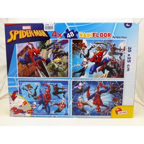 Puzzle dla dzieci Spider-Man Dwustronny 4 w 1 48 Części 35 x 1,5 x 25 cm (6 Sztuk)