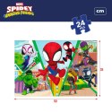 Puzzle dla dzieci Spidey Dwustronny 50 x 35 cm 24 Części (12 Sztuk)