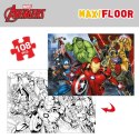Puzzle dla dzieci The Avengers Dwustronny 108 Części 70 x 1,5 x 50 cm (6 Sztuk)