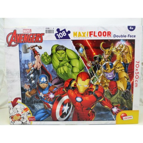 Puzzle dla dzieci The Avengers Dwustronny 108 Części 70 x 1,5 x 50 cm (6 Sztuk)