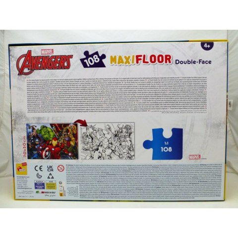 Puzzle dla dzieci The Avengers Dwustronny 108 Części 70 x 1,5 x 50 cm (6 Sztuk)