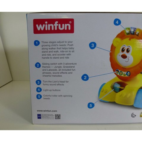 Rower trójkołowy Winfun Lew Światło Dźwięk 57 x 42 x 26 cm (2 Sztuk)
