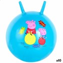 Skacząca piłka Peppa Pig Ø 45 cm Niebieski (10 Sztuk)