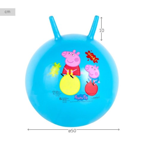 Skacząca piłka Peppa Pig Ø 45 cm Niebieski (10 Sztuk)