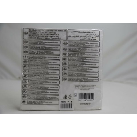 Zestaw Obiadowy Procos Biały Papier 23 x 1,5 x 23 cm