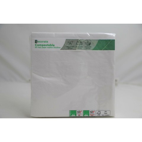 Zestaw Obiadowy Procos Biały Papier 23 x 1,5 x 23 cm