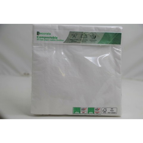 Zestaw Obiadowy Procos Biały Papier 23 x 1,5 x 23 cm