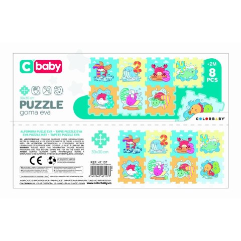 Mata do zabawy Colorbaby Morski EVA 8 Części (4 Sztuk)