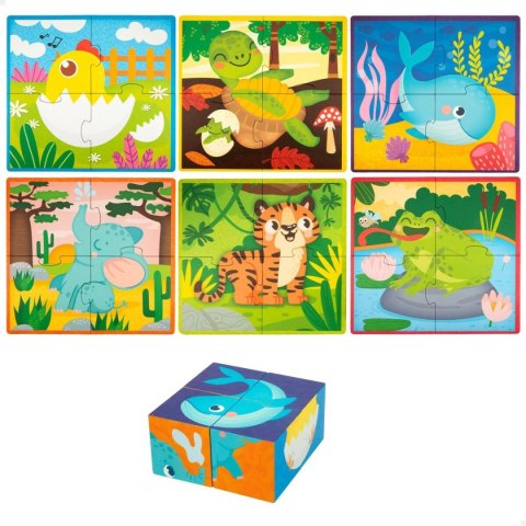 Puzzle 3D Lisciani Giochi 22 x 23 x 1 cm zwierzęta 4 Części (6 Sztuk)