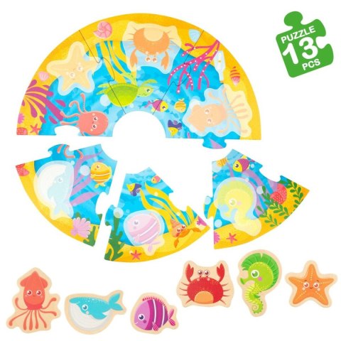 Puzzle dla dzieci Lisciani Giochi 33 x 1 x 32 cm Morski 6 Części 13 Części (6 Sztuk)
