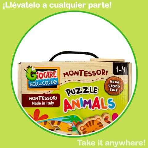 Puzzle dla dzieci Lisciani Giochi 16 x 1 x 16 cm zwierzęta 16 Części (6 Sztuk)
