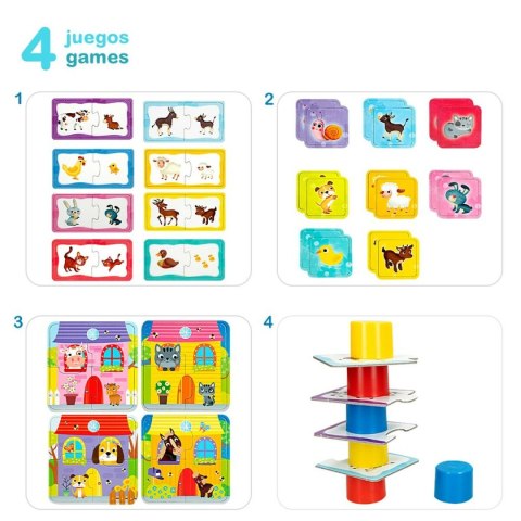 Układanka puzzle Lisciani Giochi Carotina Baby 16 x 1 x 16,5 cm Farma 4 w 1 (12 Sztuk)