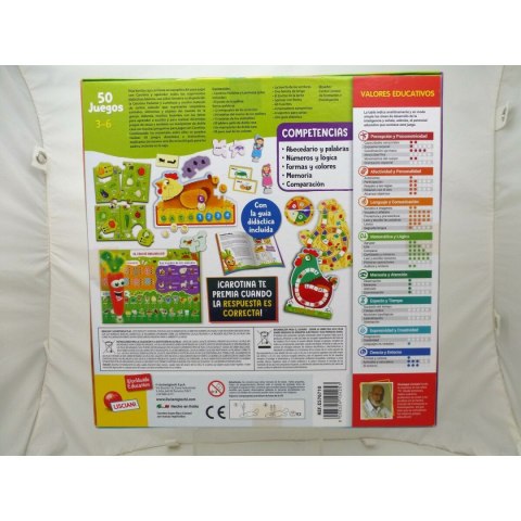 Zabawa Edukacyjna Lisciani Giochi Carotina Baby 50 Juegos 4,5 x 14,5 x 3,5 cm Elektroniczne (6 Sztuk)