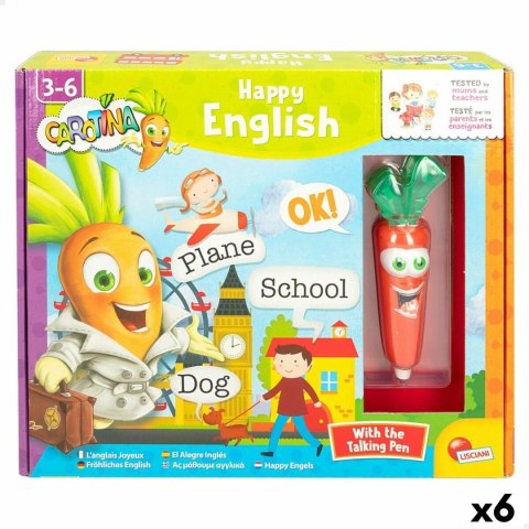 Zabawa Edukacyjna Lisciani Giochi Carotina Baby Happy English 4,5 x 14,5 x 3 cm Elektroniczne układanka puzzle (6 Sztuk)