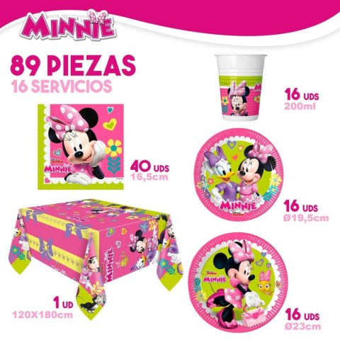 Zestaw do organizacji party Minnie Mouse Happy Deluxe 16 89 Części