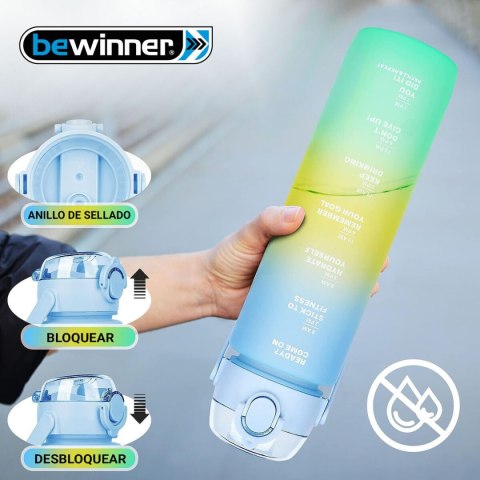 Butelka wody Bewinner Wielokolorowy 800 ml 7,3 x 7,3 x 23,5 (12 Sztuk)