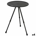 Składany stolik Aktive Czarny 37 x 55 x 37 cm (4 Sztuk)