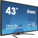 Iiyama ProLite X4373UHSU-B1 monitor komputerowy 108 cm (42.5") 3840 x 2160 px 4K Ultra HD Czarny