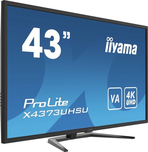 Iiyama ProLite X4373UHSU-B1 monitor komputerowy 108 cm (42.5") 3840 x 2160 px 4K Ultra HD Czarny