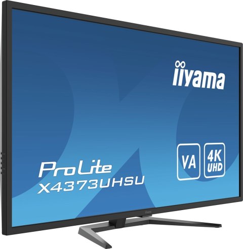 Iiyama ProLite X4373UHSU-B1 monitor komputerowy 108 cm (42.5") 3840 x 2160 px 4K Ultra HD Czarny