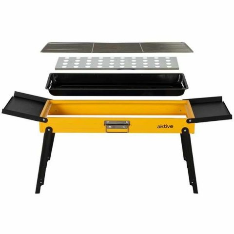Przenośny grill Aktive Stal 89 x 32 x 22 cm Żółty