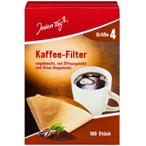Jeden Tag Filtry do Kawy Rozmiar 4 100 szt.