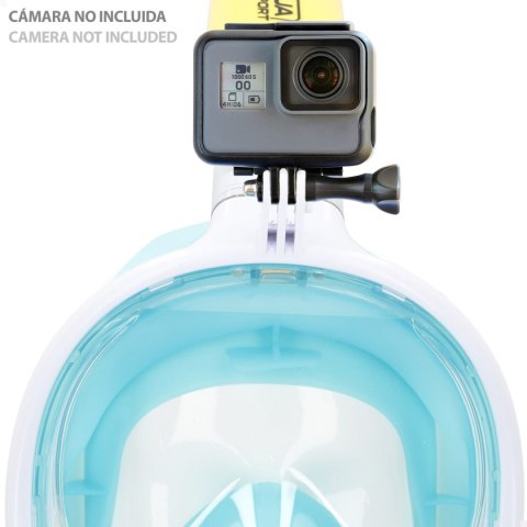 Maska do nurkowania z kamerą sportową AquaSport Niebieski Turkusowy (4 Sztuk)