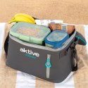 Przenośna Lodówka Aktive Czarny Poliester PEVA Foam 18 L 34 x 26 x 21 cm (6 Sztuk)