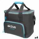 Przenośna Lodówka Aktive Czarny Poliester PEVA Foam 20 L 32 x 28 x 23 cm (4 Sztuk)
