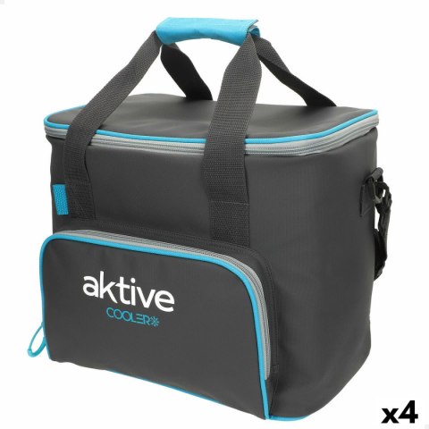 Przenośna Lodówka Aktive Czarny Poliester PEVA Foam 20 L 32 x 28 x 23 cm (4 Sztuk)