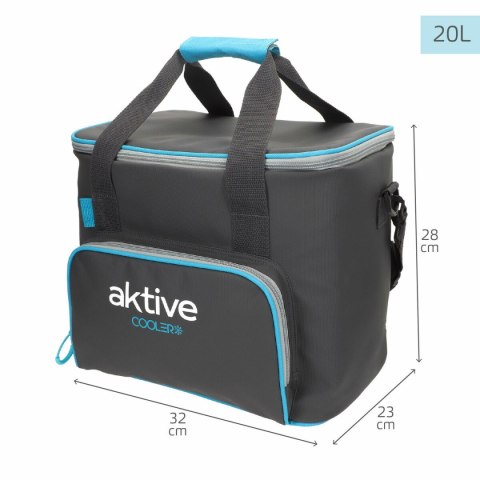 Przenośna Lodówka Aktive Czarny Poliester PEVA Foam 20 L 32 x 28 x 23 cm (4 Sztuk)