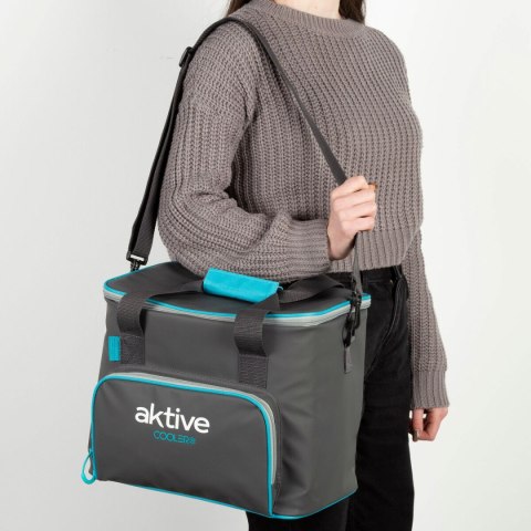 Przenośna Lodówka Aktive Czarny Poliester PEVA Foam 20 L 32 x 28 x 23 cm (4 Sztuk)